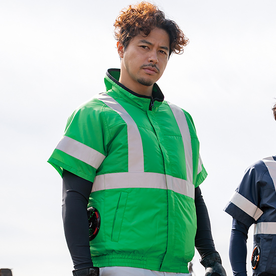 クロダルマエアセンサー1 268921 高視認反射半袖ジャンパー 服のみ商品画像10
