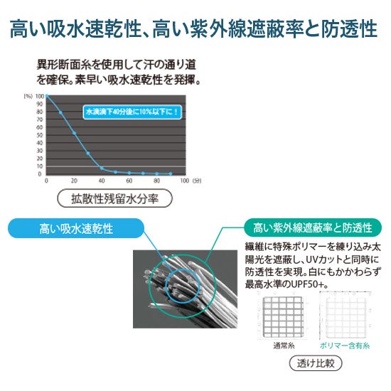 ジーベック 6610 全面消臭・接触冷感コンプレッション商品画像5