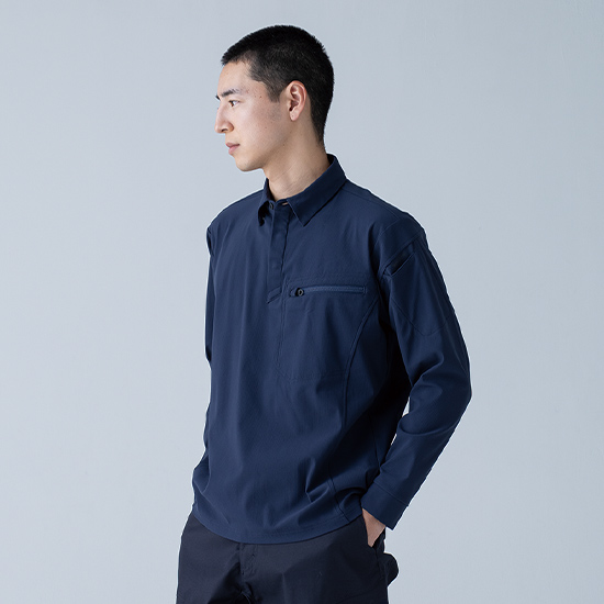 TS DESIGN 84651 ES DEOトリコットロングスリーブポロシャツ商品画像6