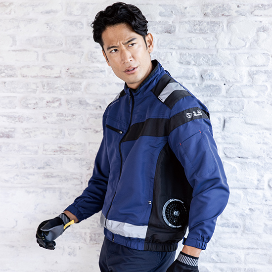 コーコス空調風神服 AE5561 エコ・ボルトクール 長袖ブルゾン 服のみ商品画像14