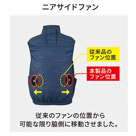 コーコスディッキーズ 空調風神服 D229 VOLTCOOL 日傘遮熱®ベスト ファンバッテリーセット商品画像8