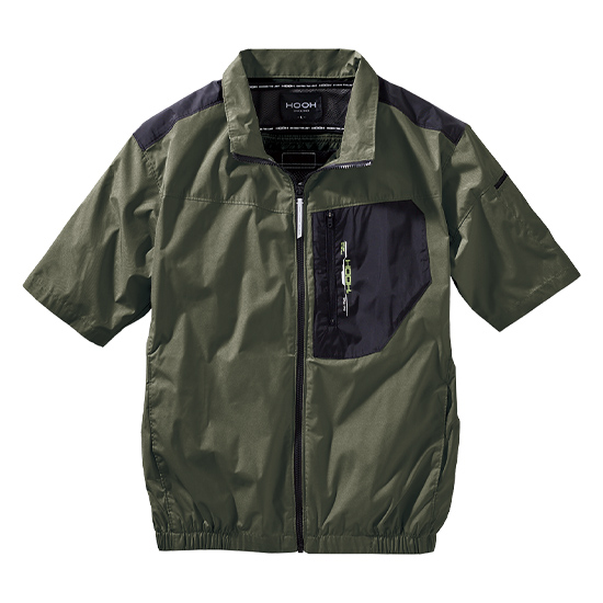 村上被服HOOH V1107 ミドルファン半袖ジャケット ファンバッテリーセット商品画像3